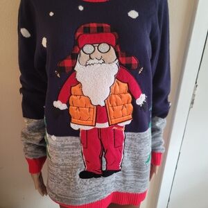 Hunting Santa Ugly Christmas sweater, size M